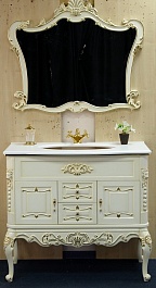 Misty Мебель для ванной Bianco 100 бежевый, сусальное золото – фотография-1