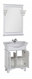 Aquanet Мебель для ванной Валенса 80 белый краколет/серебро (180456) – фотография-2