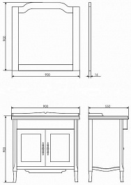 Comforty Мебель для ванной Версаль 90 слоновая кость – фотография-8