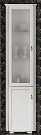 Opadiris Шкаф-пенал для ванной Клио 37 L угловой, белый матовый – фотография-1