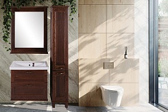 ASB-Woodline Мебель для ванной Прато 70 антикварный орех, массив ясеня – фотография-8
