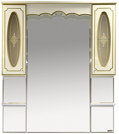 Misty Зеркальный шкаф Монако 100 бежевый/ патина – фотография-1