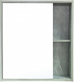 Runo Зеркальный шкаф Эко 60 серый бетон – фотография-2