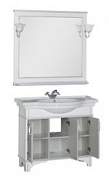 Aquanet Мебель для ванной Валенса 100 белый кракалет/серебро (180452) – фотография-2