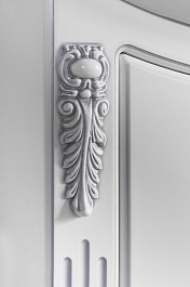 Водолей Мебель для ванной "Кармен 105" белая/серебро – фотография-4