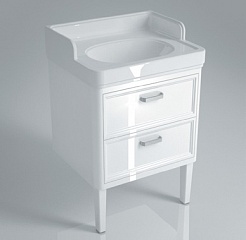 Kerama Marazzi Мебель для ванной Pompei 60, 2 ящика, белая – фотография-2