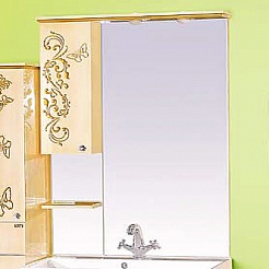 Misty Мебель для ванной Бабочка 90 L бежевая патина – фотография-4