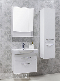 Акватон Зеркало-шкаф для ванной "Инфинити 65" белый – фотография-3