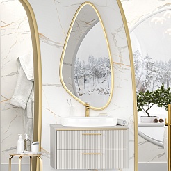 Brevita Мебель для ванной Elche 80 подвесная серый кашемир – фотография-1