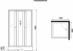 Niagara Душевая кабина Promo P100/26Q/MT/BK – фотография-11