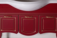 ASB-Woodline Мебель для ванной Эмили 105 красный/ патина золото – фотография-6