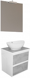 Mixline Мебель для ванной Аврора 60 со столешницей, серый камень – фотография-1
