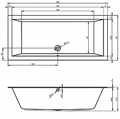 Riho Акриловая ванна LUGO 200х90 R – фотография-3