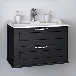 Акватон Мебель для ванной "Леон 65" ясень черный – фотография-3