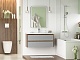 Brevita Мебель для ванной Chester 100 подвесная серая/дуб чарльстон темно-коричневый – фотография-16