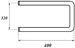 Point Полотенцесушитель водяной П-образный 320x400 PN35334 хром – фотография-3