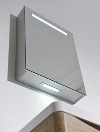 BelBagno Мебель для ванной PIRAMIDE 650 Rovere Bianco, зеркало-шкаф – фотография-9