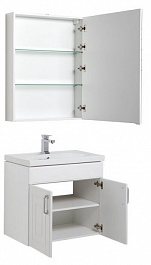 Aquanet Мебель для ванной Рондо 70 белый (дверцы) камерино – фотография-9