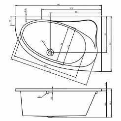 Riho Акриловая ванна Lyra 140 L – фотография-3