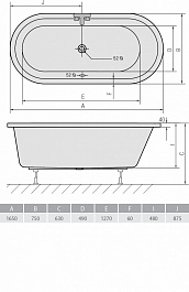 Alpen Акриловая ванна Astra O 165x75 – фотография-3