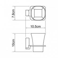 WasserKRAFT Стакан Leine К-5028WHITE – фотография-2