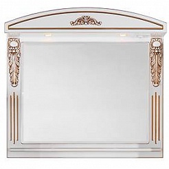 Водолей Мебель для ванной "Версаль 105" белая/золото – фотография-6