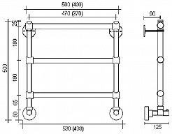 Margaroli Полотенцесушитель Sole 370-440 – фотография-2