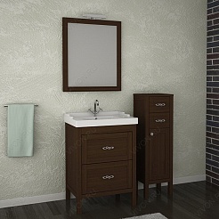 ASB-Woodline Зеркало для ванной Римини 60 бук тироль, массив ясеня – фотография-4