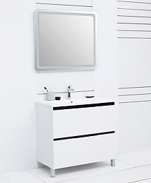 De Aqua Мебель для ванной Ариетта 90, зеркало Смарт – фотография-16