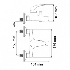 WasserKRAFT Смеситель для ванны "Isen 2601" – фотография-3