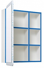 Runo Зеркальный шкаф Капри 55 синий – фотография-4