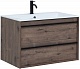 Aquanet Мебель для ванной Lino 80 подвесная дуб веллингтон – фотография-17
