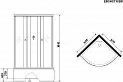 Niagara Душевая кабина Eco E80/40/TN/BK – фотография-12
