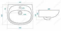 Santek Раковина Анимо 50 WH110496 – фотография-6