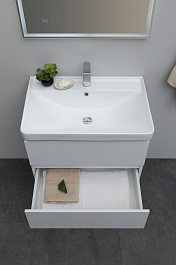 Aquanet Мебель для ванной Вега 70 подвесная белая глянцевая – фотография-8