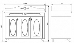 Водолей Мебель для ванной "Анжелика 110" F-1 белая – фотография-6