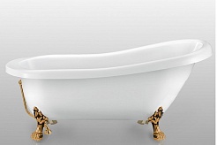 Magliezza Акриловая ванна на лапах Alba (155,5x72,5) ножки бронза – фотография-1