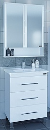 СанТа Мебель для ванной Вегас 65 с зеркальным шкафом Вегас 70 – фотография-1