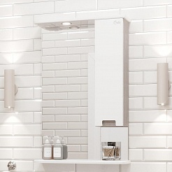Onika Мебель для ванной Харпер 60.10 белая глянцевая/мешковина – фотография-8
