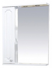 Misty Мебель для ванной Александра 55 L прямая, белый металлик – фотография-2