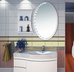 Aquanet Зеркало для ванной Опера/Сопрано 70 белое – фотография-3