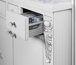 Водолей Мебель для ванной "Версаль 105" белая/серебро – фотография-5