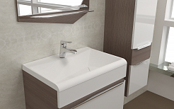 Velvex Мебель для ванной Crystal Cub 60, белый/ темный лен – фотография-4