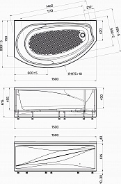 Poseidon Акриловая ванна Nimfa 150x90 L – фотография-3