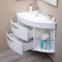 De Aqua Мебель для ванной Трио Люкс 90 L, зеркало Экстра EXT 90 P – фотография-7