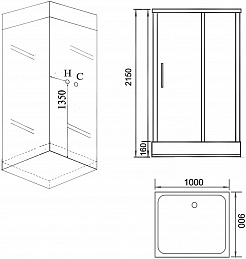 Grossman Душевая кабина 100x90 GR266 – фотография-3