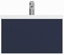 Am.Pm Тумба с раковиной Gem 75 глубокий синий, с 1 ящиком – фотография-1
