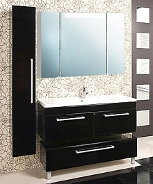 Акватон Мебель для ванной "Мадрид 100 М-2" ZSH черный – фотография-1