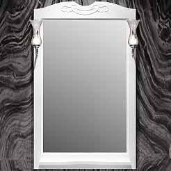 Opadiris Зеркало для ванной Брунелла 65 белое матовое – фотография-1