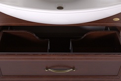 ASB-Woodline Мебель для ванной Берта 85 антикварный орех, массив ясеня – фотография-11